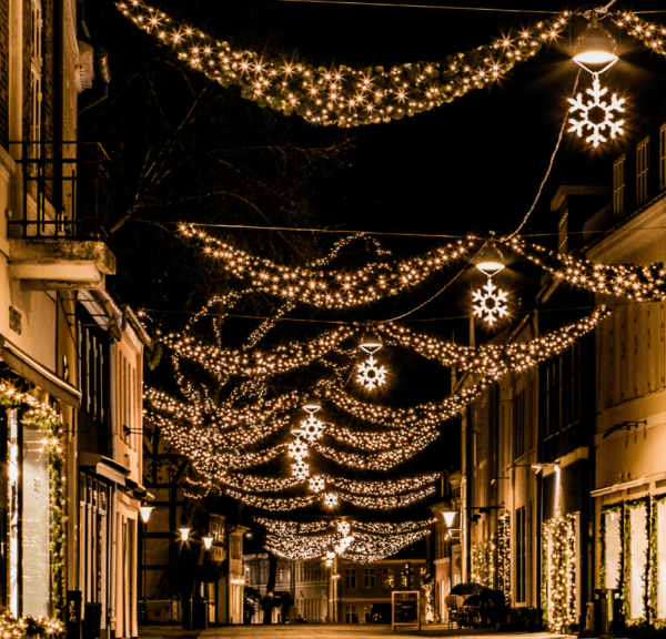 Nørregade med julelys